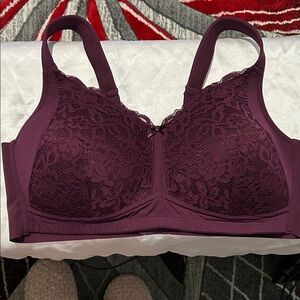 Rhonda Shear Lace Bra in Rich Plum